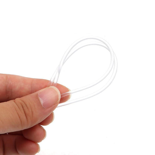 Brandian Silicone Luggage Loops Durable and Non Tearable Straps for Travel Tag Holders Suitcase Labels and Keychain Attachments Stretchable and Long Lasting, Size 6 Inches Clear