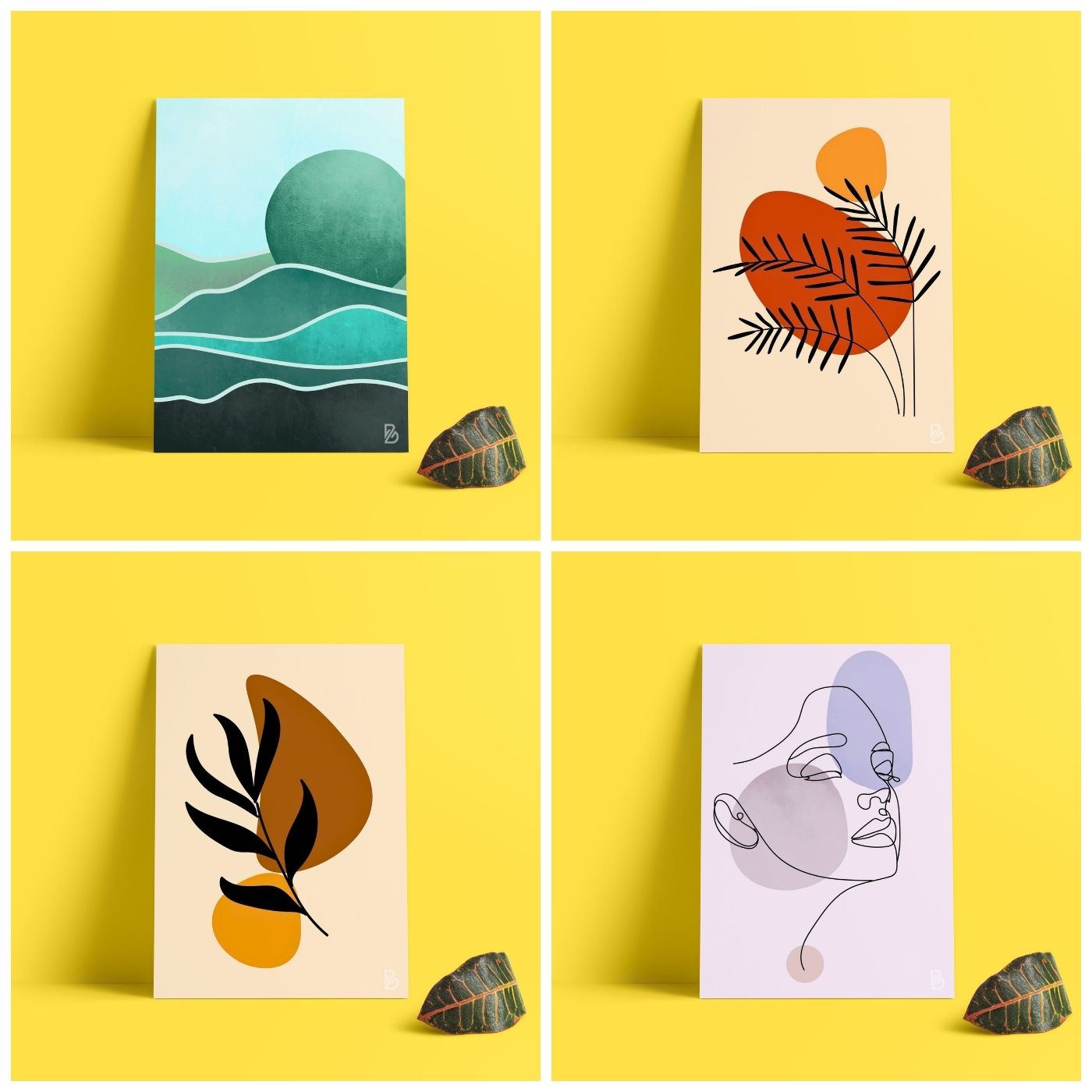Brandian 12 Pcs Aesthetic Boho Posters For Room Decoration And Wall Art For Living Room Unframed Multicolour A4 Size Wall Posters Aesthetic (29 cms X 21 cms) - PT1