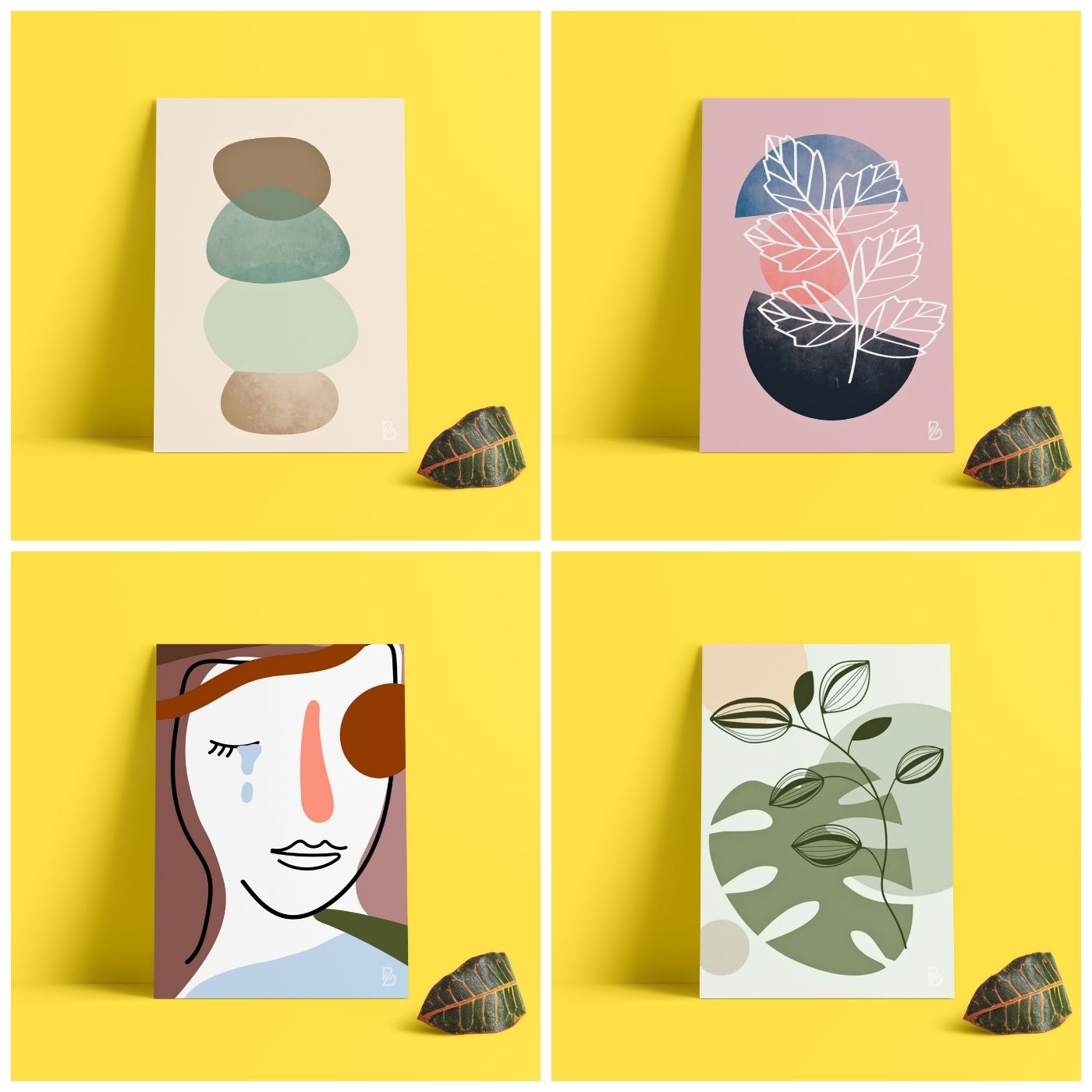 Brandian 12 Pcs Aesthetic Boho Posters For Room Decoration And Wall Art For Living Room Unframed Multicolour A4 Size Wall Posters Aesthetic (29 cms X 21 cms) - PT2