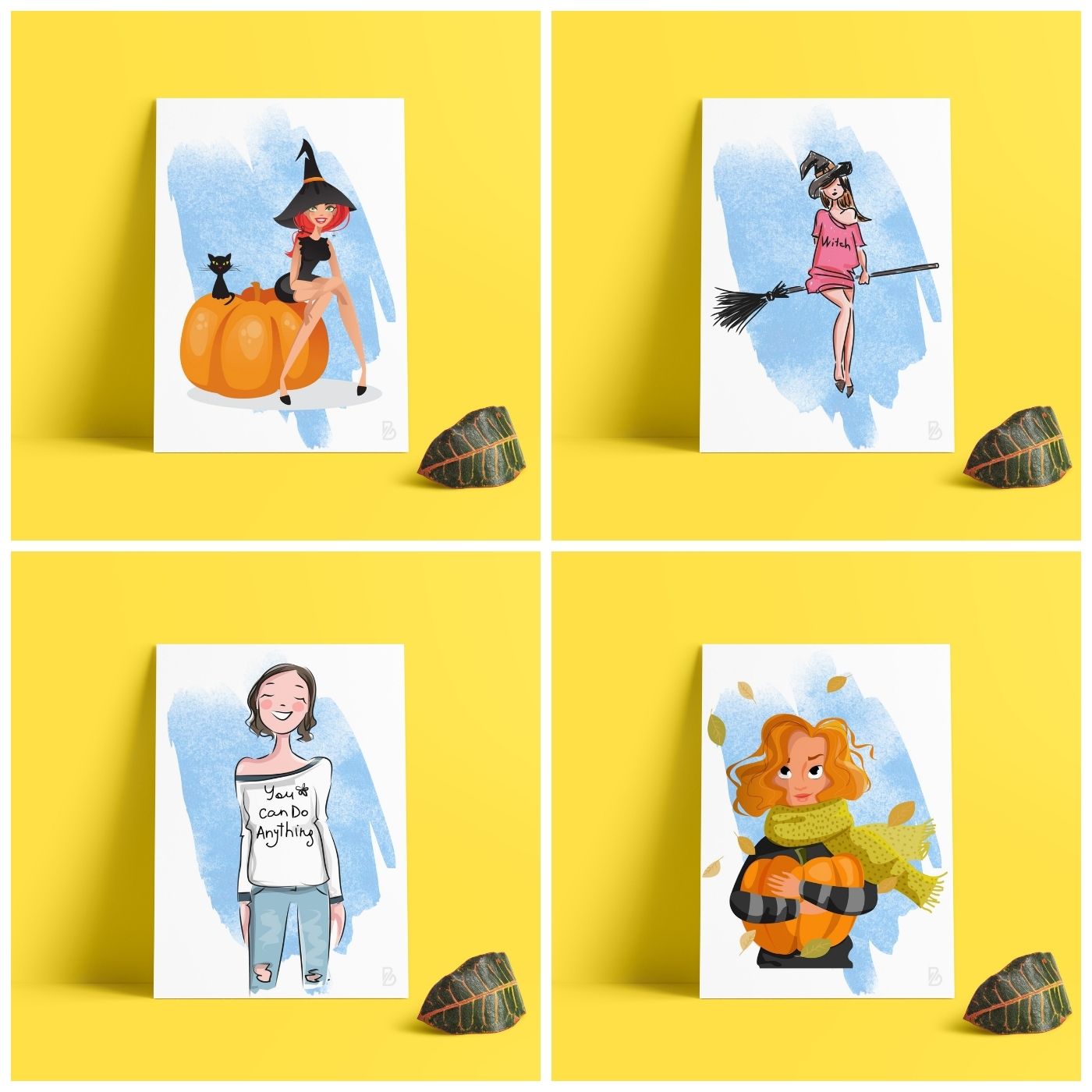 Brandian 12 Pcs Women Empowerment Posters For Room Decoration - Wall Posters Aesthetic For Living Room - Unframed Multicolour - A4 Size Wall Posters Aesthetic (29 cms X 21 cms)