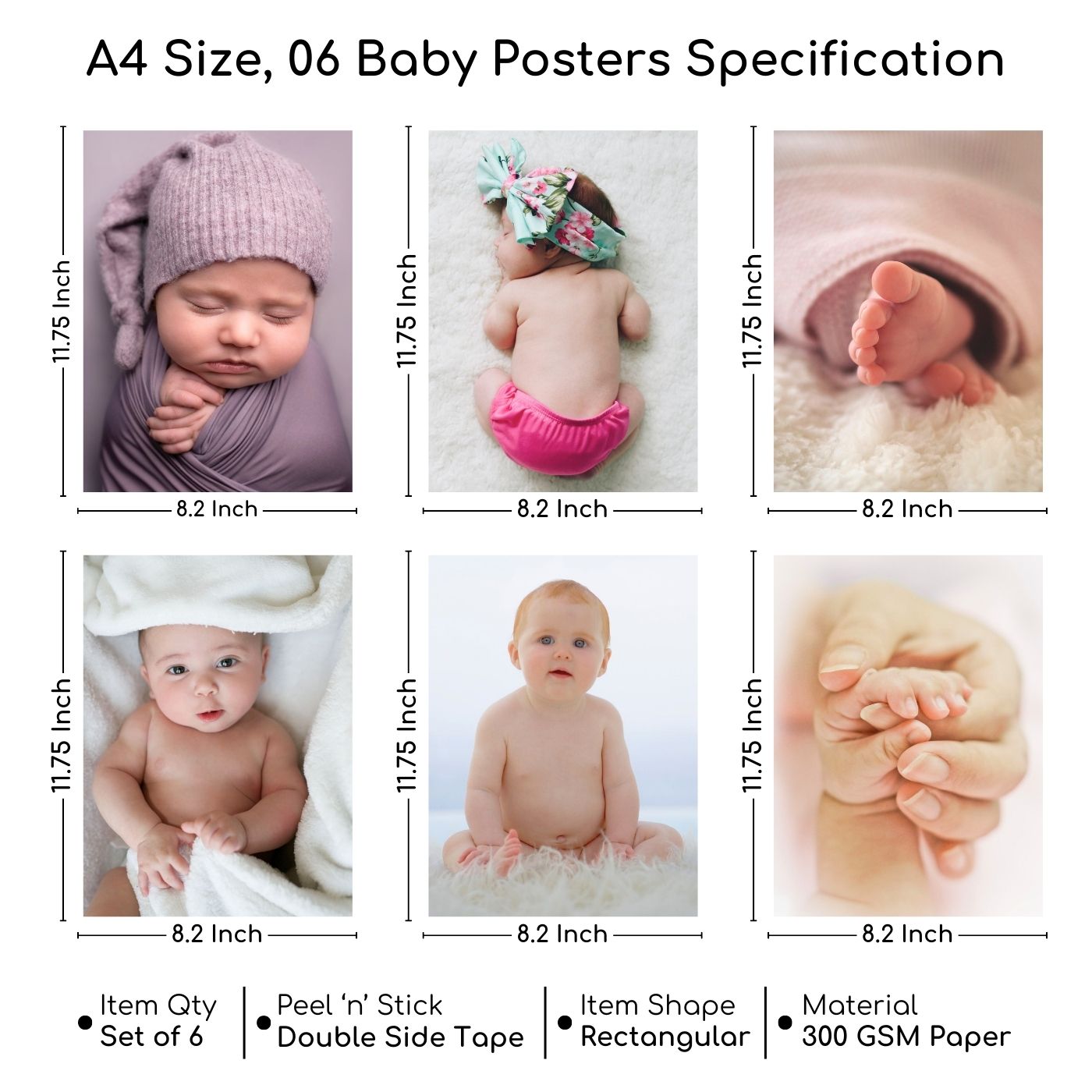 Brandian Baby Photos Radiant Memories Capture The Essence Of Motherhood With Our Enchanting Collection Of Baby Photos For Pregnant Women For Cherish Moment A4 Size (29 cms X 21 cms) Set Of 6