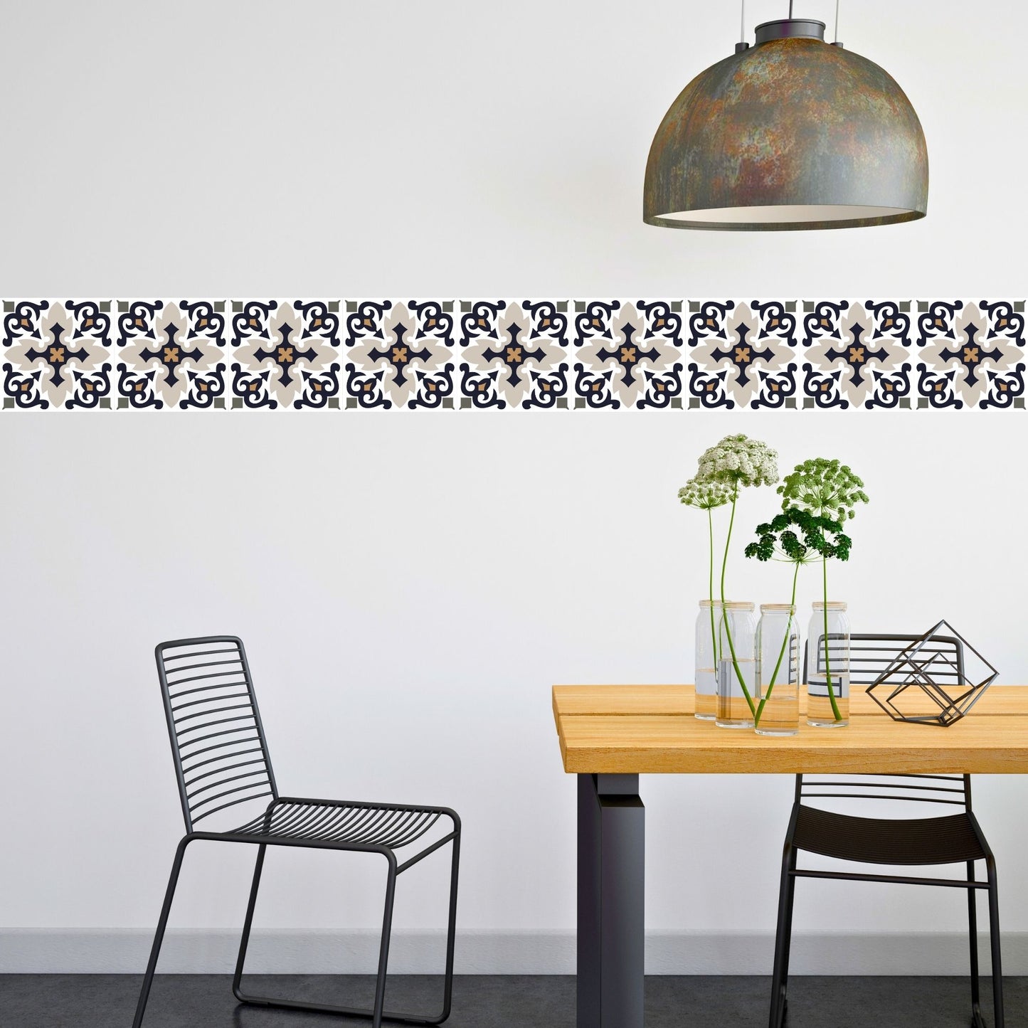 Brandian Wall Tiles Stickers Roll Waterproof Self Adhesive Border Wall Stickers for Living Room, Kitchen Backsplash Tiles Sticker, Peel N Stick Mosaic Tiles for Wall, Abstract