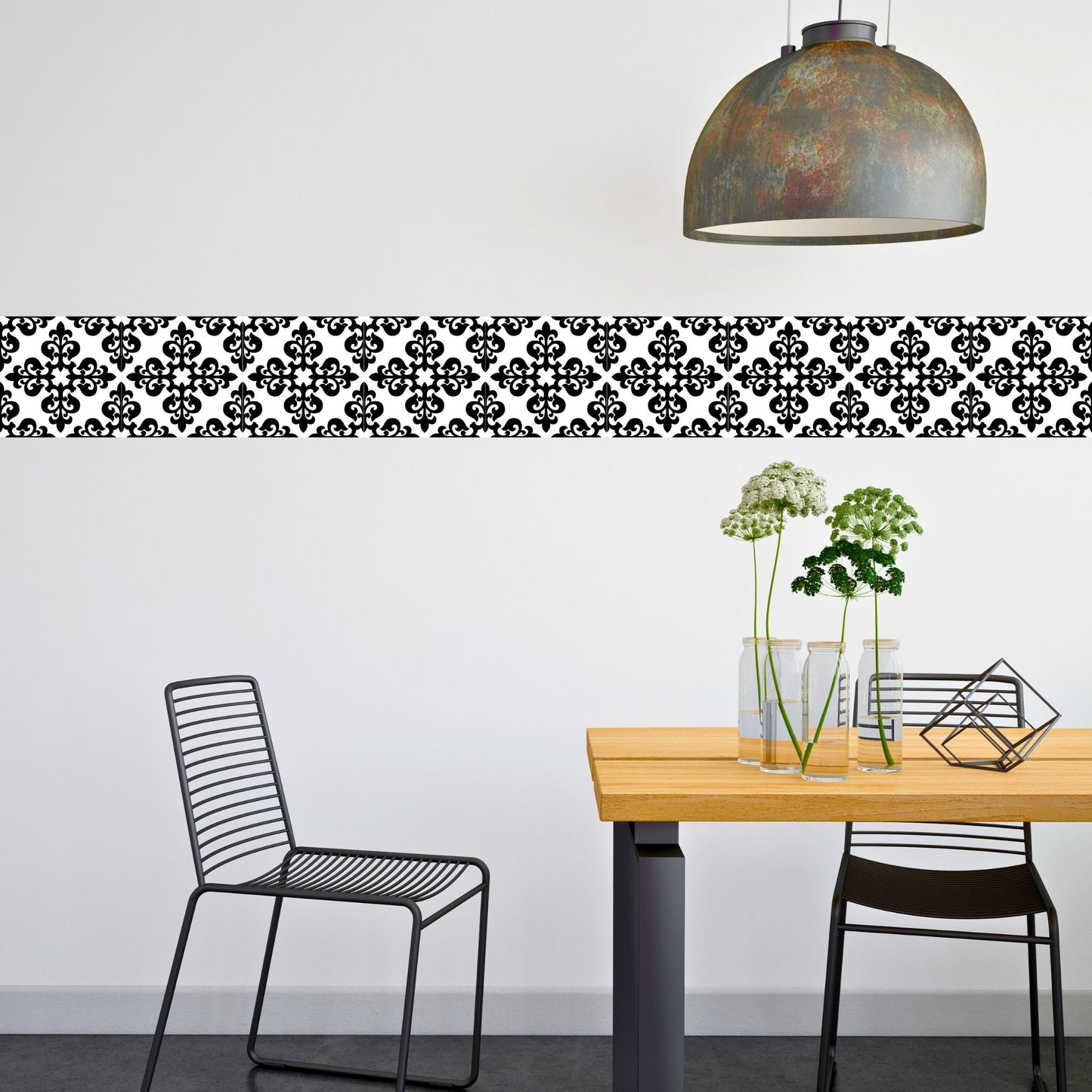 Brandian Wall Tiles Stickers Roll Waterproof Self Adhesive Border Wall Stickers for Living Room, Kitchen Backsplash Tiles Sticker, Peel N Stick Mosaic Tiles for Wall, Pattern