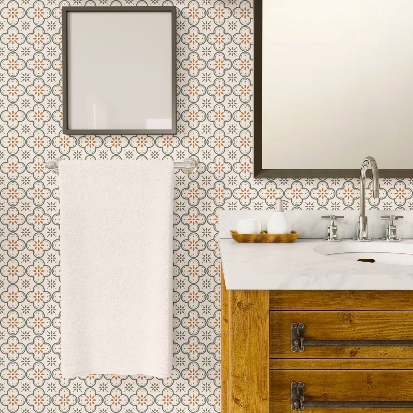 Brandian Sticker Tiles for Wall Revamp Your Floors with Durable Floor Stickers Waterproof Chic and Hassle Free PVC Waterproof Adhesive Tiles in Multicolor Size 6 x 6 Inch