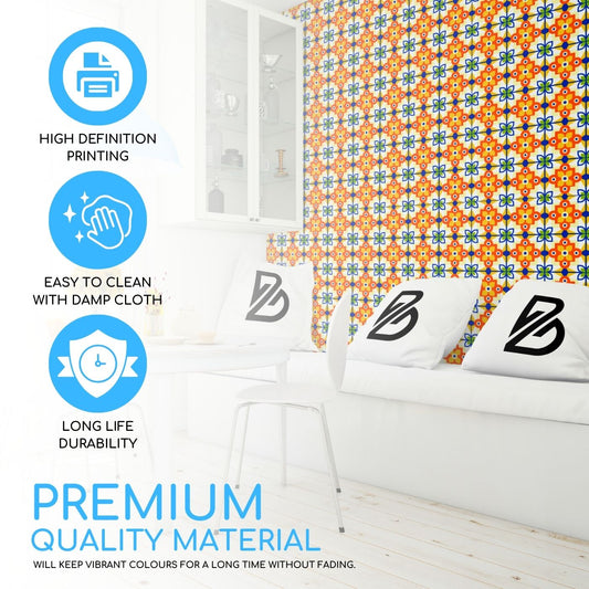 Brandian Sticker Tiles for Wall Effortless Elegance with Self Adhesive Floor Sticker Sets for Any Room Upgrade Today PVC Waterproof Adhesive Tiles in Multicolor Size 6 x 6 Inch