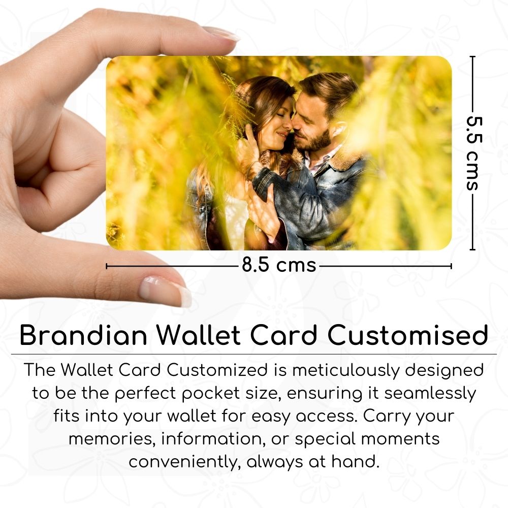 Brandian Wallet Card Customised Photo Wallet Card Customised Gifts for Men Express Your Love and Gratitude With Spotify Song Photo Card and Music Player Design In Backside, Special Thanksgiving