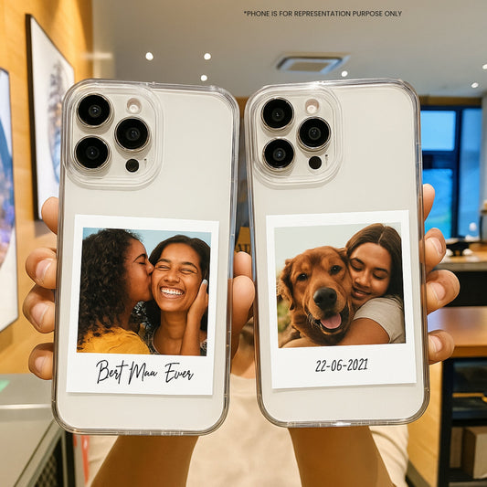 Brandian Custom Mini Photo Set for Mobile Cases, Personalised Prints for Phone Covers Small Glossy Photos, Size 3 X 2 Inches, White