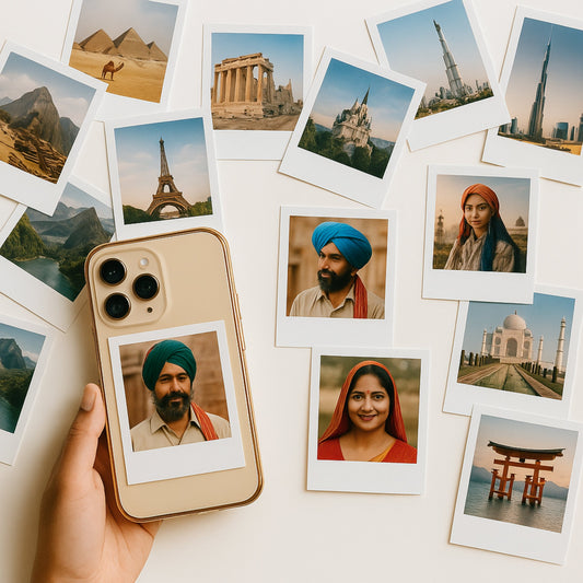 Brandian Custom Mobile Case Photo Prints, Personalised Small Pictures for Phone Back Covers, Perfect Giftes, Size 3 X 2 Inches, White