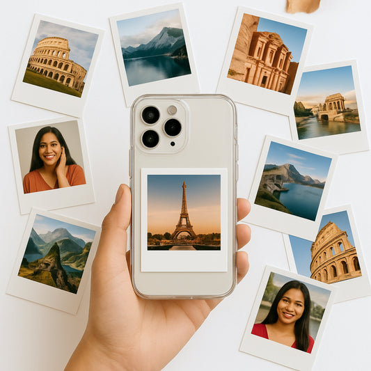 Brandian Custom Phone Case Photos, Mini Glossy Prints for Personalized Mobile Coverses, Unique Gift Idea, Size 3 X 2 Inches, White