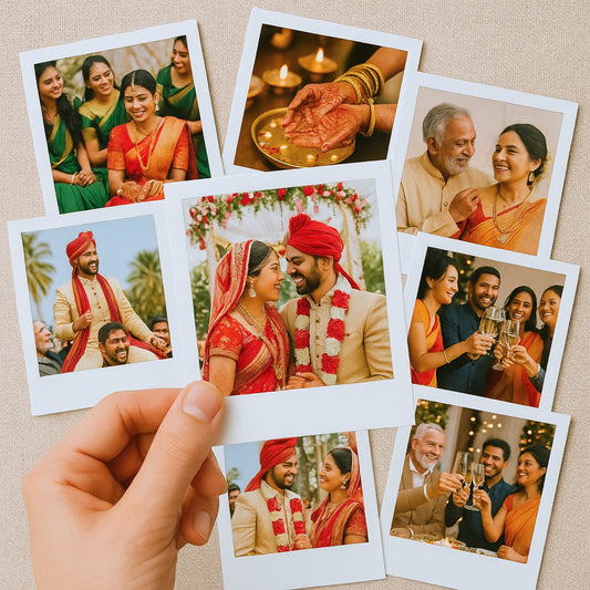 Brandian Customised Mini Photo Print Small Wonders Dainty Delights with Small Photo Frame Mini Customized Mini Photos Print Size 4 X 3 Inches, White