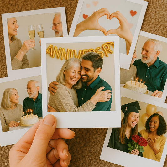 Brandian Customised Mini Photo Prints Modern Style Add a Touch of Class to Your Decor with Custom Photos Print Size 4 X 3 Inches, White