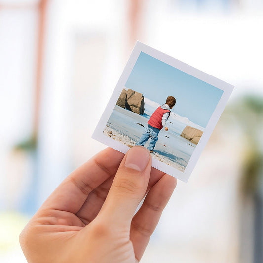 Brandian Square Photo Prints Customized Mini Photo Prints Personalize Your Memories in a Compact and Stylish Way, Size 3 x 3 Inch, White