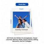 Brandian Customised Mini Photo Print, Size 4 X 3 Inches, White