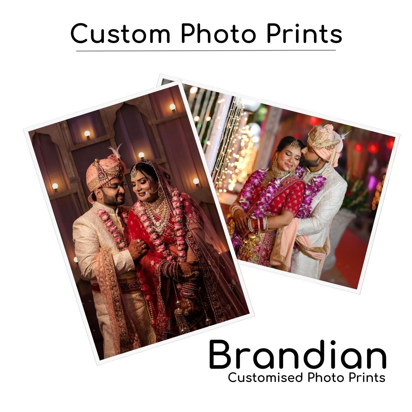Brandian Customised Mini Photo Print, Size 4 X 6 Inches, White