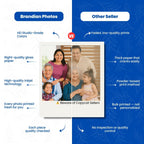 Brandian Customised Mini Photo Print, Size 4 X 3 Inches, White