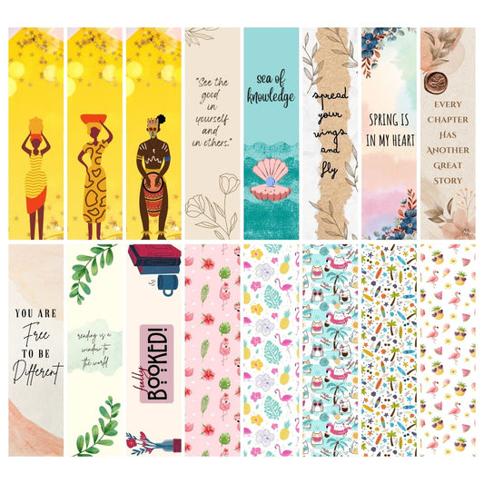 Brandian 16pcs Bookmarks Aesthetic - Bookmarks for Books - Paper Bookmarks for Books Aesthetic - Specially Designed for Books, Non - Magnetic Bookmarks for Books - Multicolored Bookmarks 001