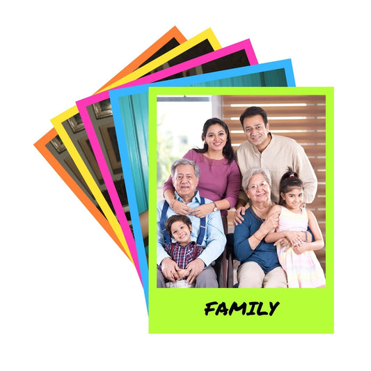 Brandian 10 Customised Coloured Frame Photo Print Customise Photo Prints Personalize Your Memories with our Custom Prints Add Text & Emoji Gift Multicolour 4 X 3 Inches, (Pack of 10)