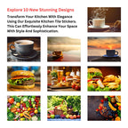 Brandian Wall Stickers for Kitchen - Tiles Stickers for Wall - Kitchen Tiles Stickers Oil Proof - Backsplash Tile Stickers for Kitchen Wallpaper Oil Proof Waterproof - Vegetables Themed