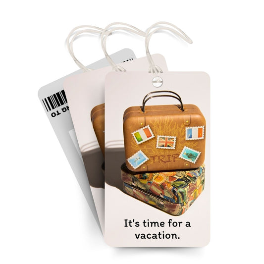 Brandian Luggage Tags and Bag Tag It's Time to Vacation Unleash Your Wanderlust in Style Discover Our Trendsetting Travelling Accessories and Unique Baggage Tags with Silicone Band, Multicolour