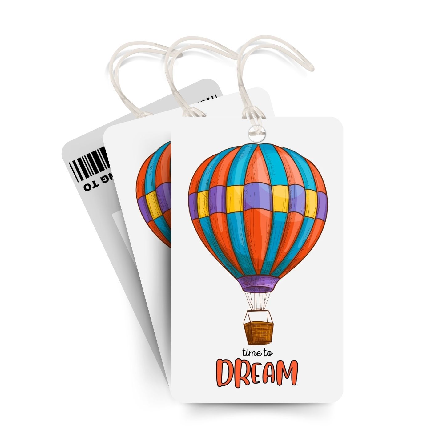 Brandian Luggage Tags and Bag Tag Time to Dream Keep Your Bags Secure and Stylish Our Collection of Bag Tags for Luggage Travel Does The Job with Silicone Band, Multicolour