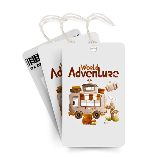 Brandian Luggage Tags and Bag Tag World Adventure Discover The Perfect Blend of Style and Functionality with Our Luggage Tags for Suitcases Flight with Silicone Band, Multicolour