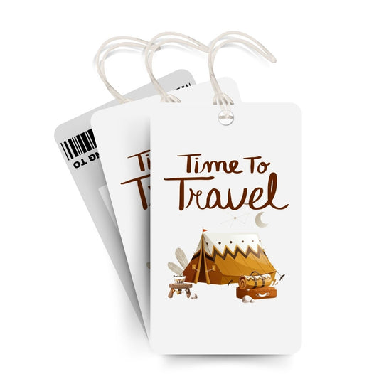 Brandian Luggage Tags and Bag Tag Time to Travel Travel with Confidence Our Travel Tags for Luggage are Both Practical and Fashionable with Silicone Band, Multicolour