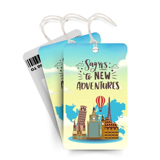 Brandian Luggage Tags and Bag Tag Say Yes to New Adventures Practical and Stylish Our Travel Tags for Luggage are The Ideal Travel Companions with Silicone Band, Multicolour