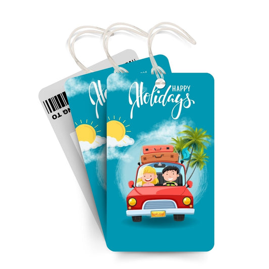 Brandian Luggage Tags and Bag Tag Happy Holidays Stand Out in The Terminal Our Travel Tags for Luggage Combine Functionality and Fashion with Silicone Band, Multicolour