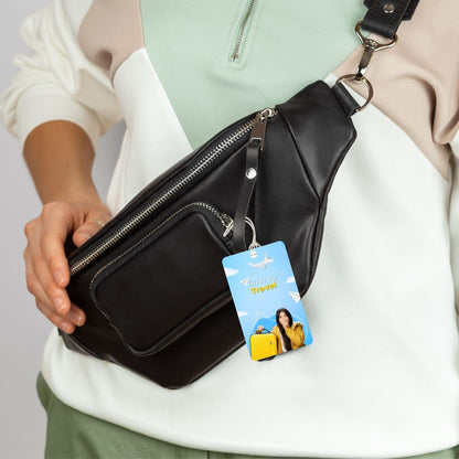 Brandian Luggage Tags and Bag Tag Time to Travel, Girl Unleash Your Adventure in Style Explore Our Range of Travelling Accessories and Dazzling Baggage Tags with Silicone Band, Multicolour