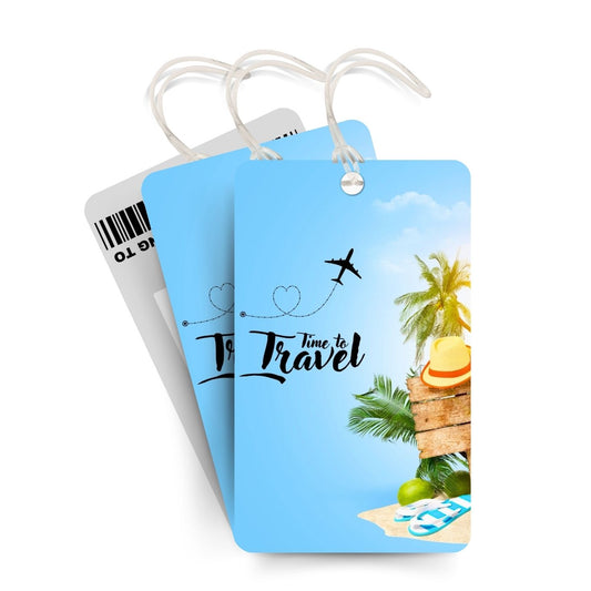 Brandian Luggage Tags and Bag Tag Time to Travel Travel with Confidence and Ease Personalize Your Bags with Our Bag Tags for Luggage Travel with Silicone Band, Multicolour