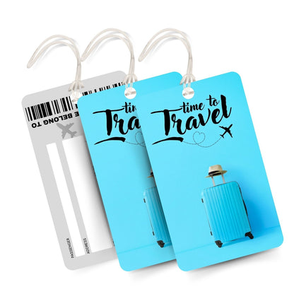 Brandian Luggage Tags and Bag Tag It's Time to Travel Stand Out in The Crowd with Stylish Bag Tags The Perfect Luggage Tags for Suitcases Flight with Silicone Band, Multicolour