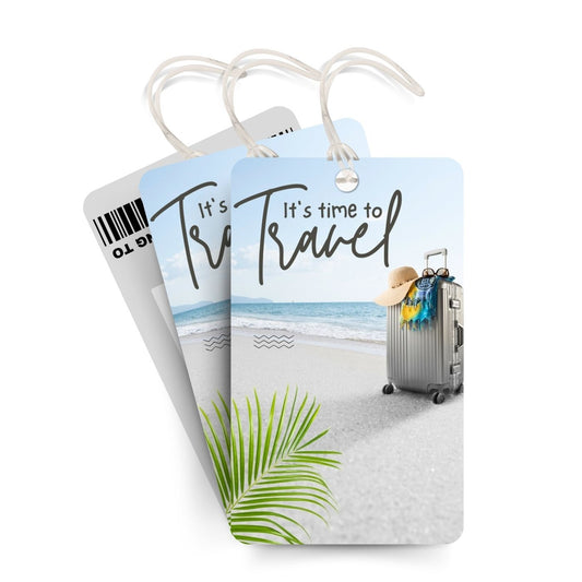 Brandian Luggage Tags and Bag Tag It's Time to Travel Set The Trend with Our Elegant Luggage Tags for Suitcases Flight with Silicone Band, Multicolour
