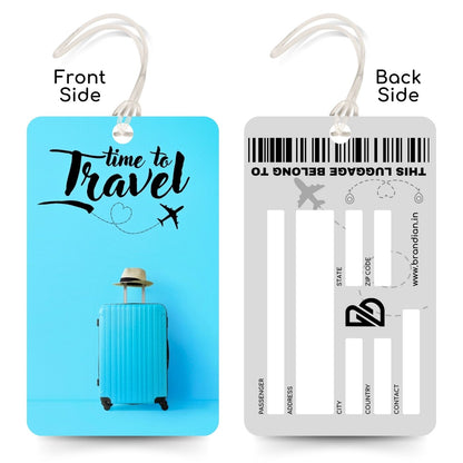 Brandian Luggage Tags and Bag Tag It's Time to Travel Stand Out in The Crowd with Stylish Bag Tags The Perfect Luggage Tags for Suitcases Flight with Silicone Band, Multicolour
