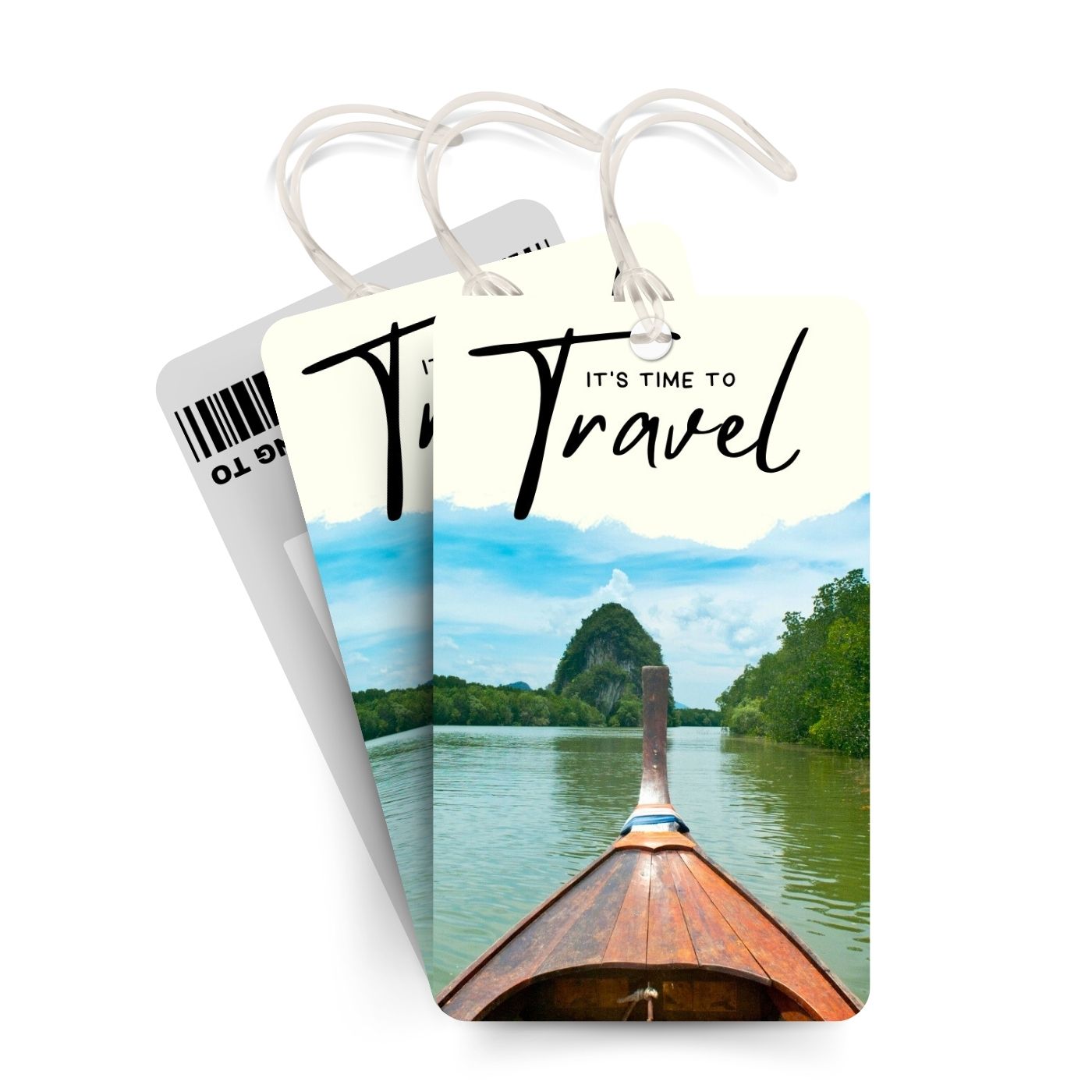 Brandian Luggage Tags and Bag Tag It's Time to Travel Secure Your Luggage with Flair Our Chic Luggage Tags for Suitcases Flight with Silicone Band, Multicolour
