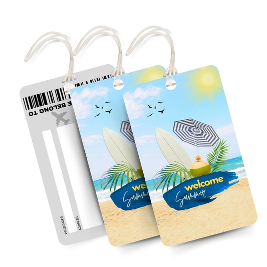 Brandian Luggage Tags and Bag Tag Welcome Summer Travel Smart and Stylish with Our Functional Travel Tags for Luggage with Silicone Band, Multicolour