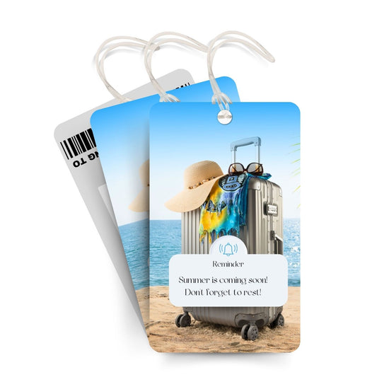 Brandian Luggage Tags and Bag Tag Summer is Coming Soon Stay Organized On Your Adventures with Practical Luggage Tags for Suitcases Flight with Silicone Band, Multicolour