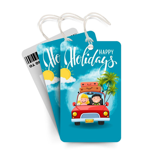 Brandian Luggage Tags and Bag Tag Happy Holidays Secure Your Bags with Confidence Explore Our Range of Bag Tags for Luggage Travel with Silicone Band, Multicolour