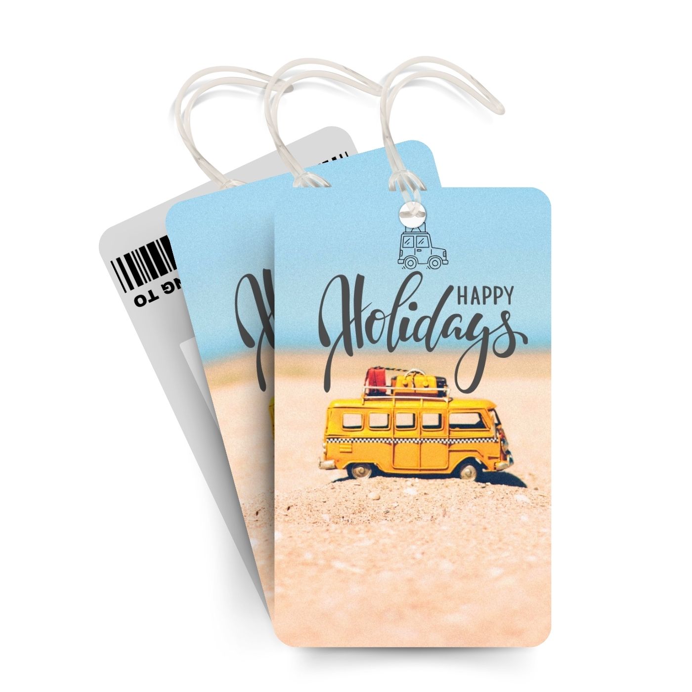 Brandian Luggage Tags and Bag Tag Happy Holidays Travel Smarter with Our Sleek and Functional Travel Tags for Luggage with Silicone Band, Multicolour