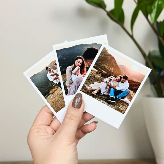 Brandian Customised Mini Photo Print Personalized Gifts with Your Photos Add Emojis and Text Gift Multicolour 4 X 3 Inches, White,