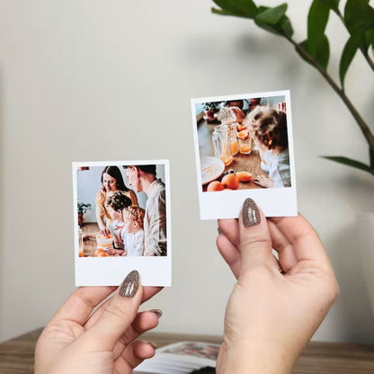 Brandian Customised Mini Photo Print Personalized Gifts with Your Photos Add Emojis & Text Gift Multicolour 4 X 3 Inches, White,