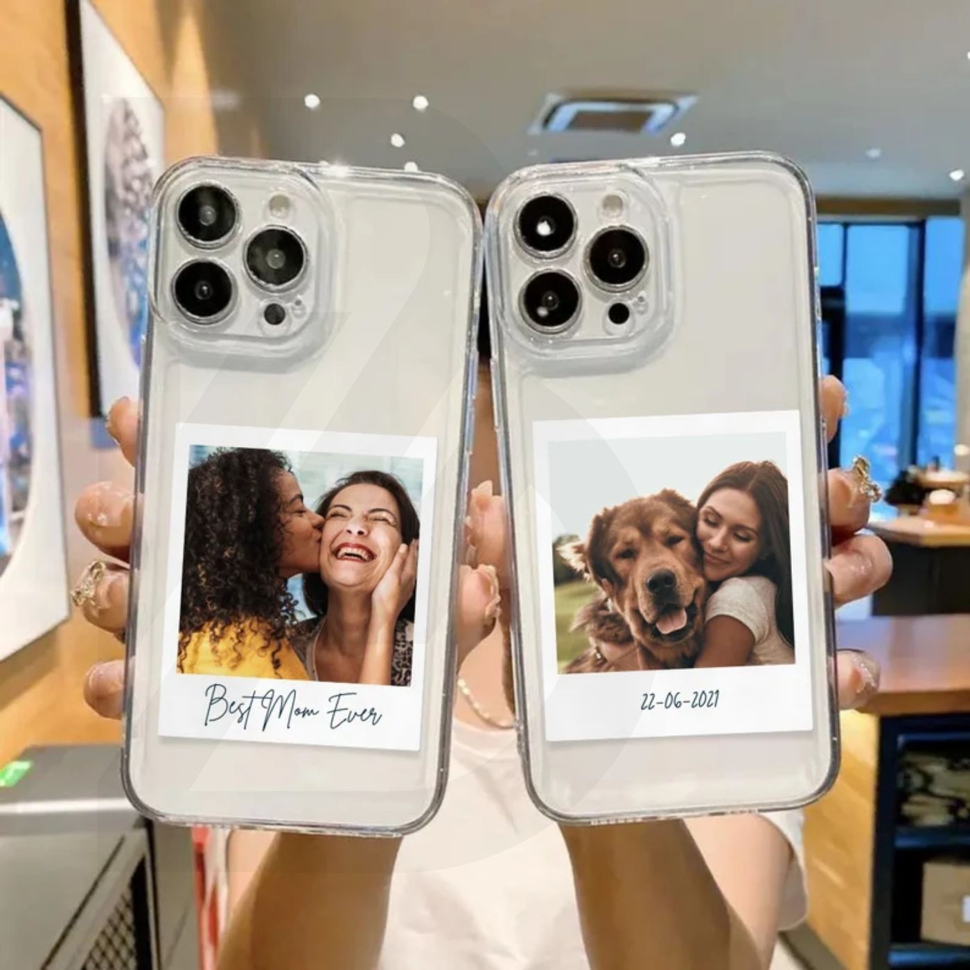 Brandian 20 Customised Phone Case Photo Prints Unique Phone Cases, Personalized Prints Add Text & Emojis Multicolour Gift Size 3 X 2 Inches, White, (Pack of 20)