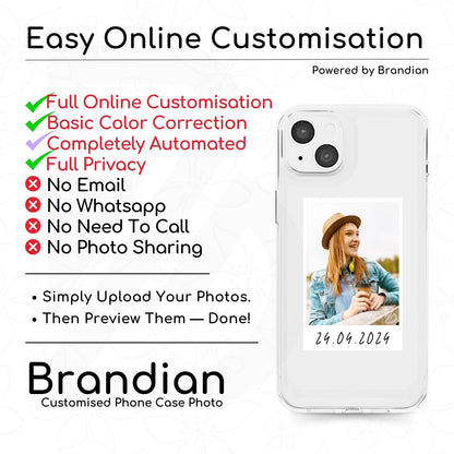 Brandian 20 Customised Phone Case Photo Prints Carry Your Memories Everywhere You Go Add Text & Emojis Multicolour Gift Size 3 X 2 Inches, White, (Pack of 20)