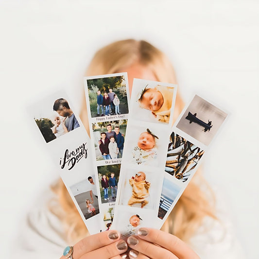 Brandian 24 Customised Photo Strip Prints Personalized Prints Create Custom Memories with our Style Prints Add Text & Emoji Gift Multicolour 8 X 2 Inches (Pack of 6 Photo Strips)