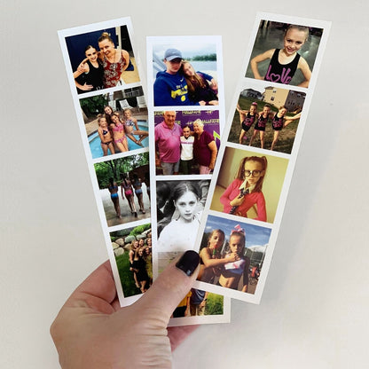 Brandian 24 Customised Photo Strip Prints Customised Picture Prints Personalize Your Photos with our Custom Options Add Text & Emoji Gift Multicolour 8 X 2 Inches (Pack of 6 Photo Strips)