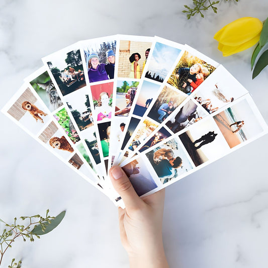 Brandian 24 Customised Photo Strip Prints Customized Photo Memories Print Your Moments in Style Add Text & Emoji Gift Multicolour 8 X 2 Inches (Pack of 6 Photo Strips)