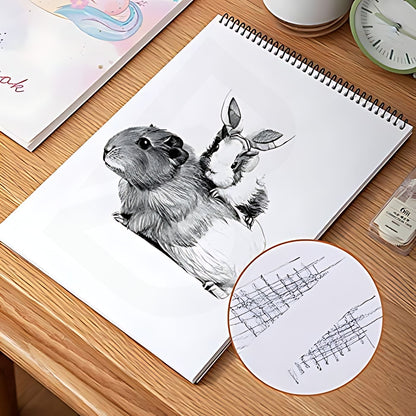 Brandian A5 Sketchbooks, Spiral Bound, Mini Size, Professional-Grade Sheets, Dive into the World of Artistry Our Sketch Book Offers the Perfect Canvas for Artists and Students (50 Sheets, 100 Pages)