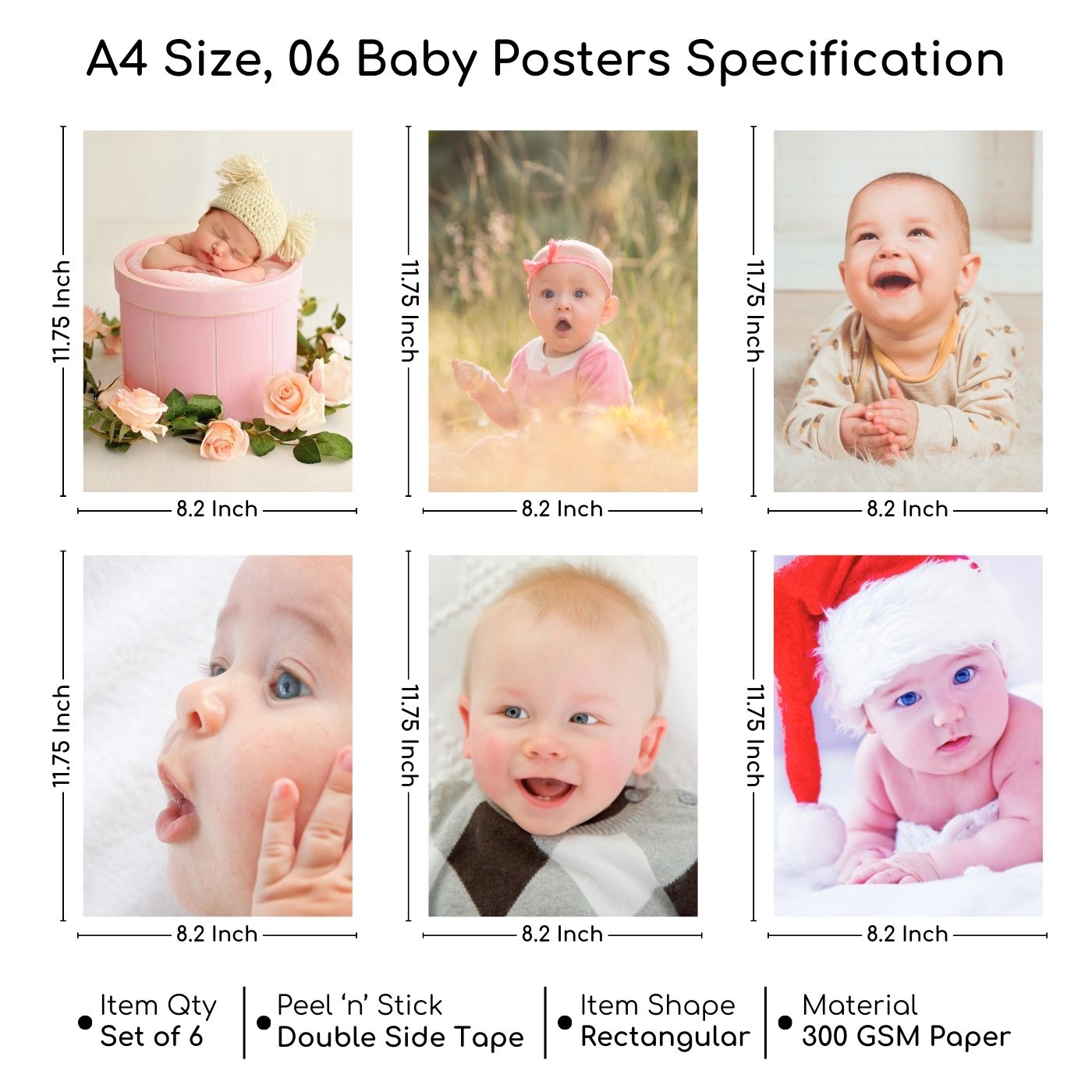 Brandian Baby Photos Joyful Imagery Embrace The Journey With Captivating Baby Poster For Pregnant Women Frame Your Moments Of Joy And Anticipation With Elegance Size (29 cms X 21 cms) Set Of 6