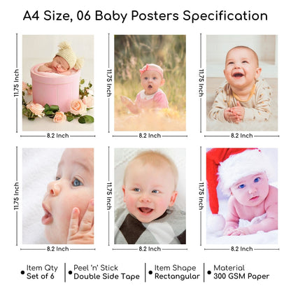 Brandian Baby Photos Joyful Imagery Embrace The Journey With Captivating Baby Poster For Pregnant Women Frame Your Moments Of Joy And Anticipation With Elegance Size (29 cms X 21 cms) Set Of 6