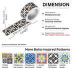 Brandian Wall Tiles Stickers Roll Waterproof Self Adhesive Border Wall Stickers for Living Room, Kitchen Backsplash Tiles Sticker, Peel N Stick Mosaic Tiles for Wall,  Abstract