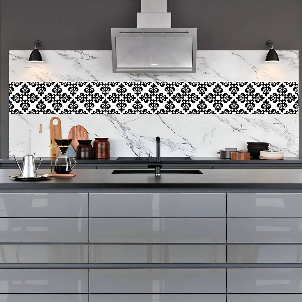 Brandian Wall Tiles Stickers Roll Waterproof Self Adhesive Border Wall Stickers for Living Room, Kitchen Backsplash Tiles Sticker, Peel N Stick Mosaic Tiles for Wall,  Pattern